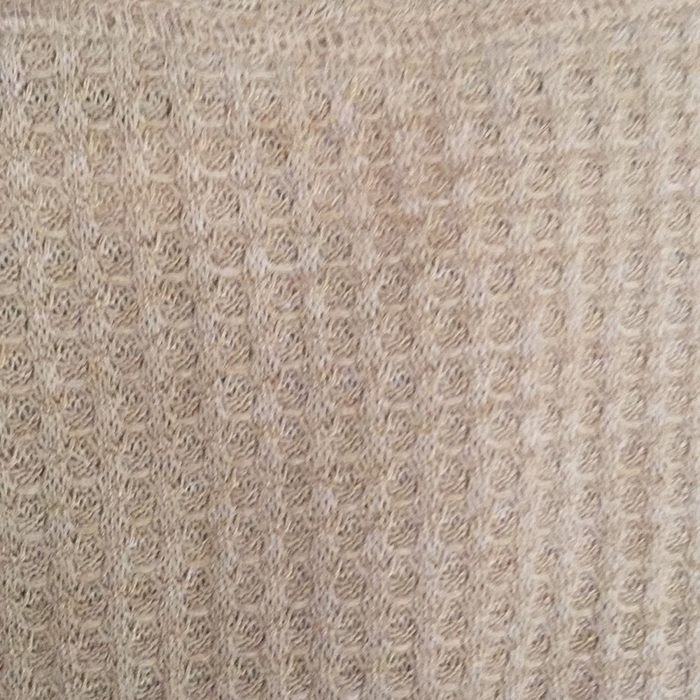 NWT Mustard Off Shoulder Waffle Top - Picture 4 of 4